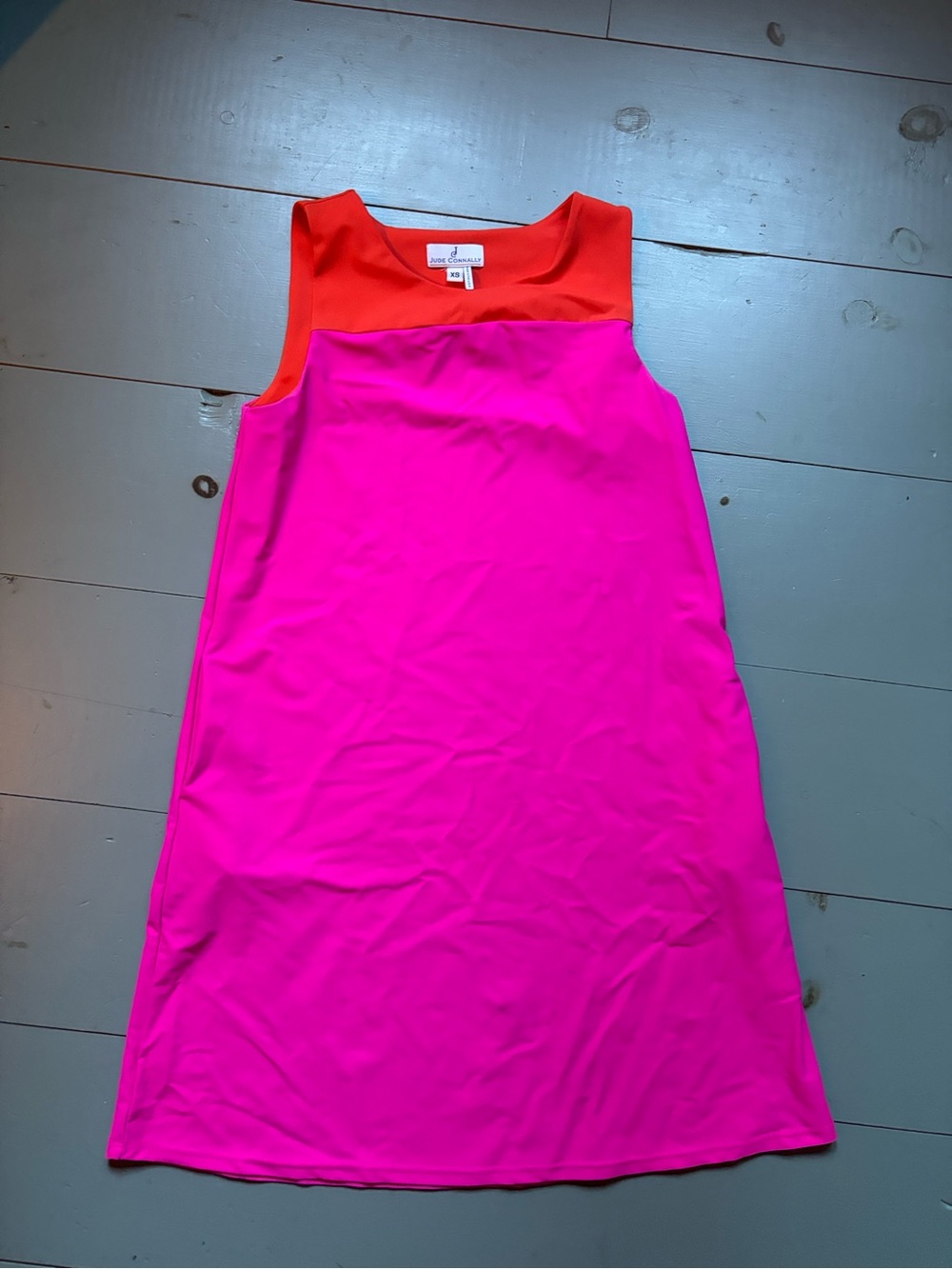 Jude Connely Colorblock Pink and Red Sleeveless Dress